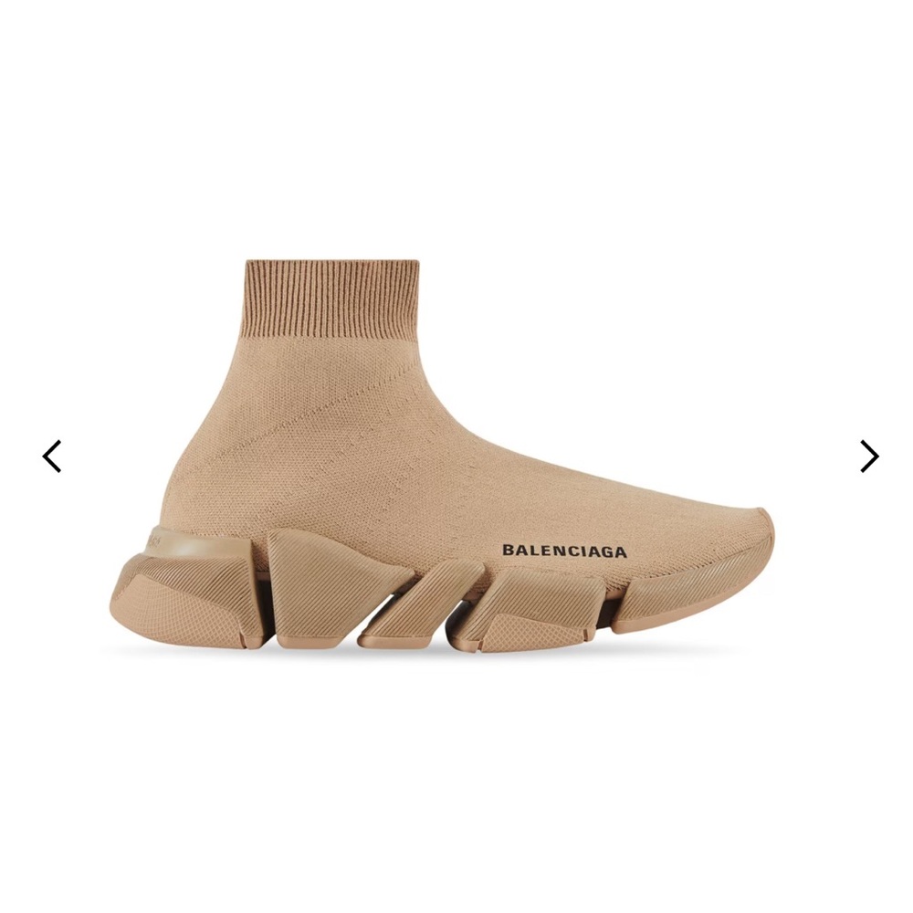 Balenciaga Women’s Speed 2.0 Recycled Knit Sneaker in Beige